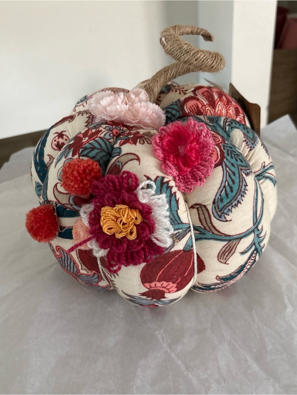 Fabric Pumpkin Stuffed  For Halloween Fall Thanksgiving Farmhouse Decor